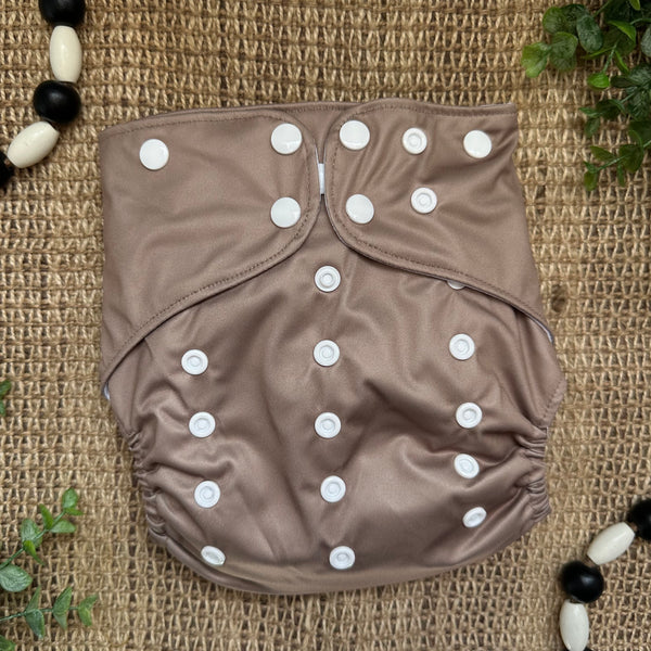 Earthy Neutral Solids Collection XL Pocket Diaper