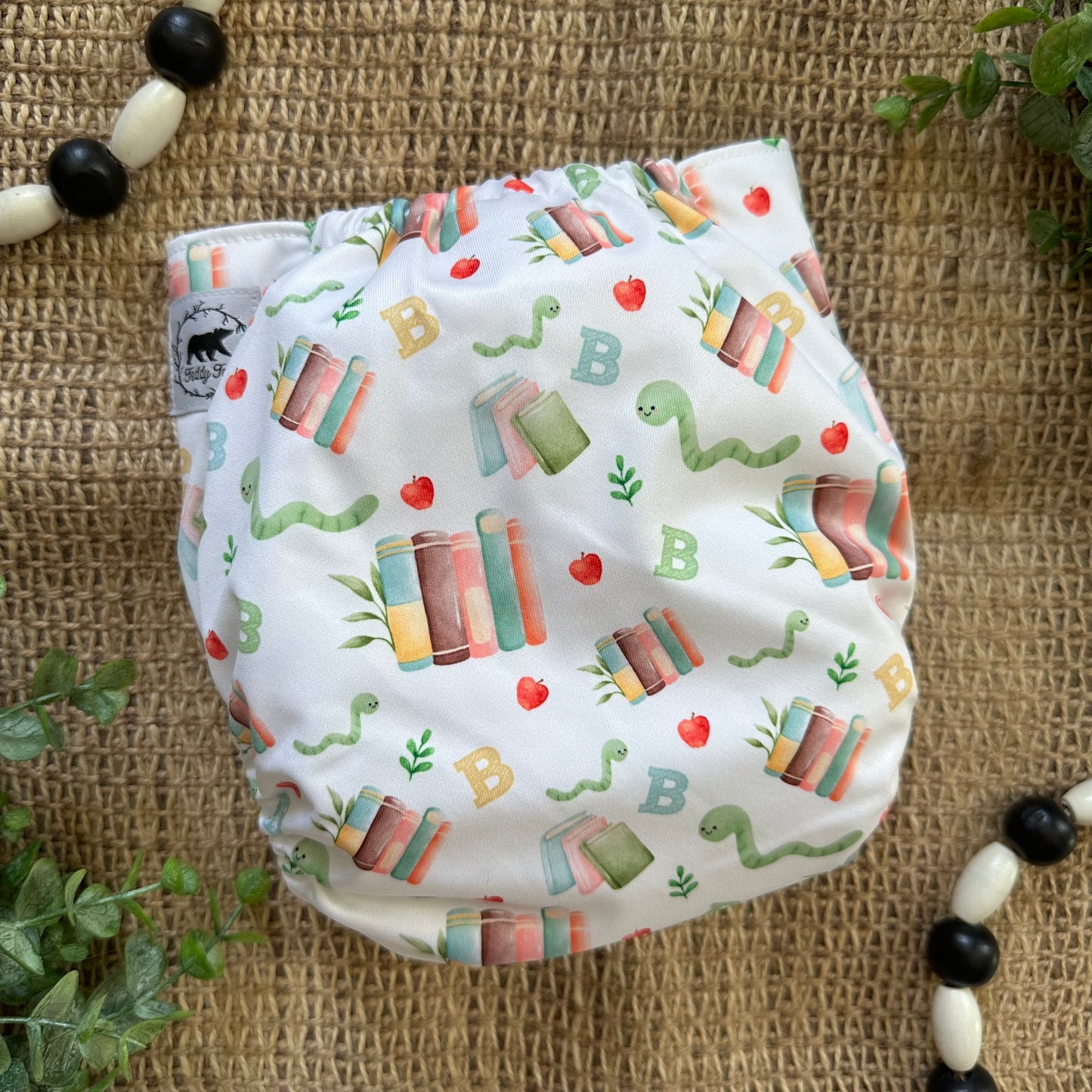 B is for Bookworm OS Pocket Diaper