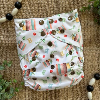 B is for Bookworm OS Pocket Diaper