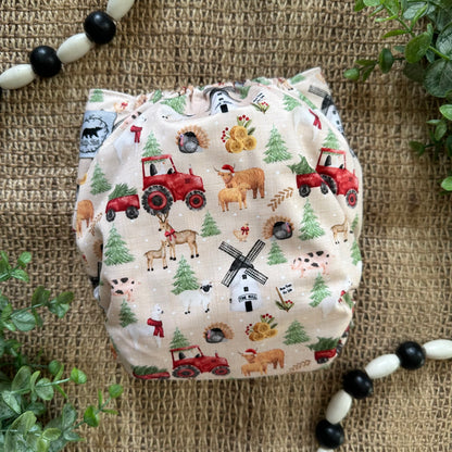 Festive Farm OS Pocket Diaper