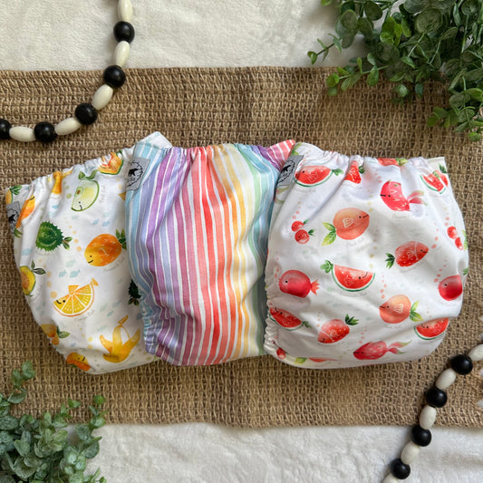 Rainbow Fish Mini Collection OS Pocket Diaper