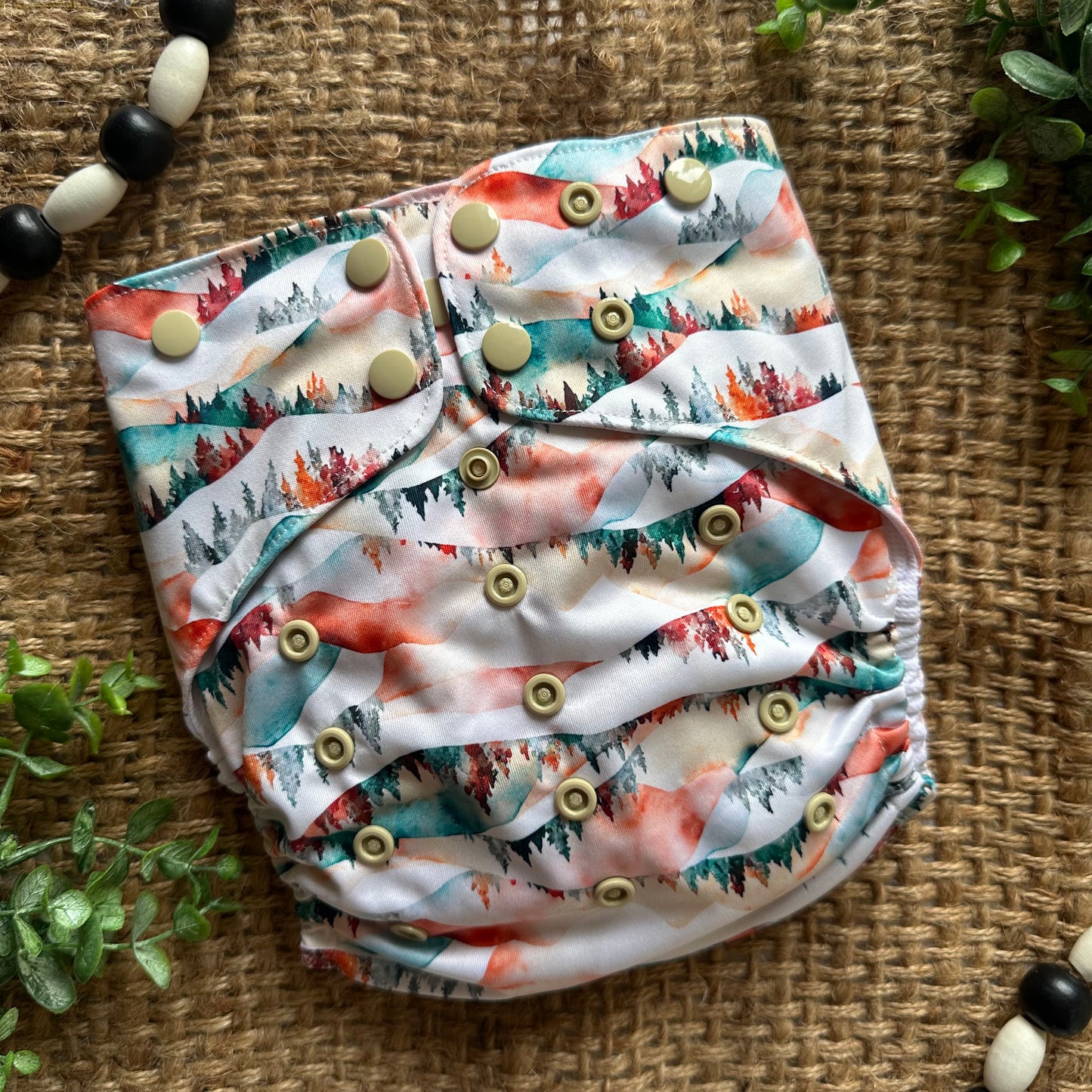 Sunset Peaks OS Pocket Diaper