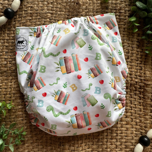 B is for Bookworm XL Pocket Diaper