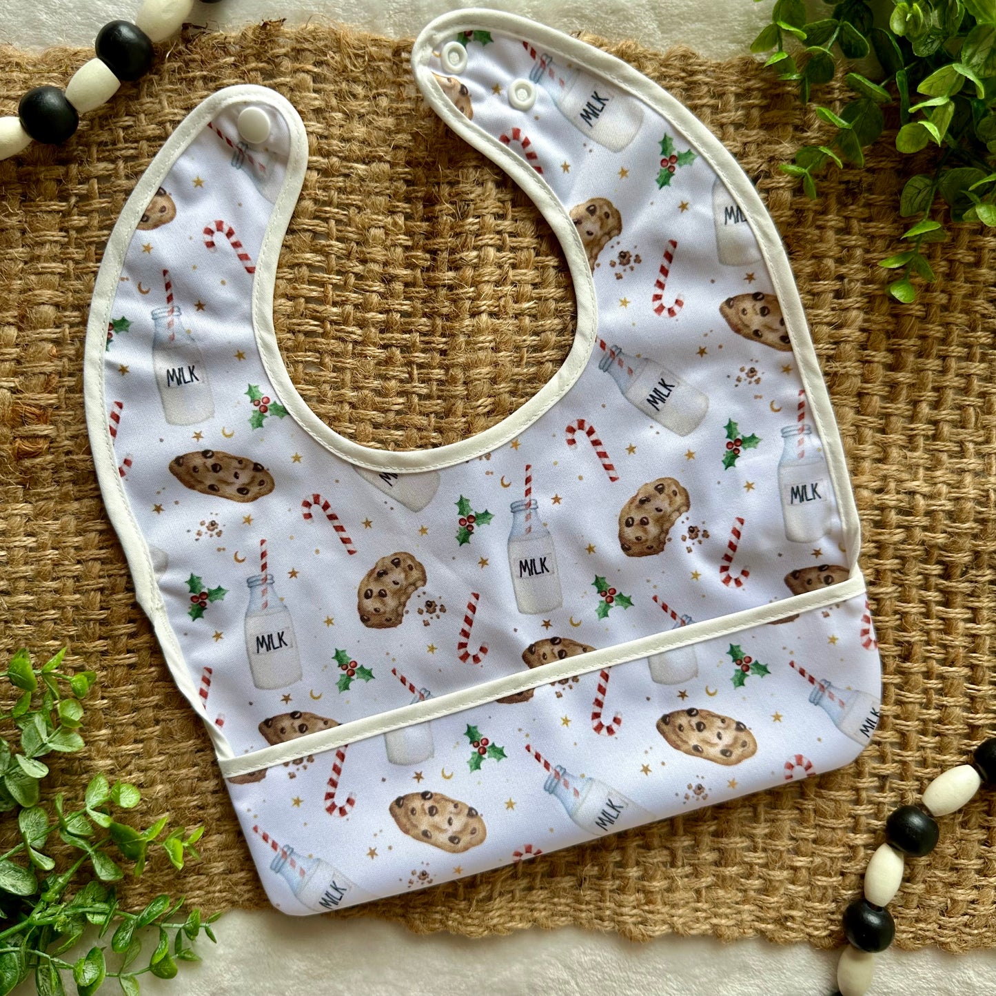 Milk & Cookie Magic Flip Pocket Bib