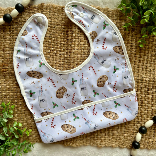 Milk & Cookie Magic Flip Pocket Bib