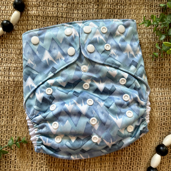 Frosty Mountains XL Pocket Diaper (In Stock)