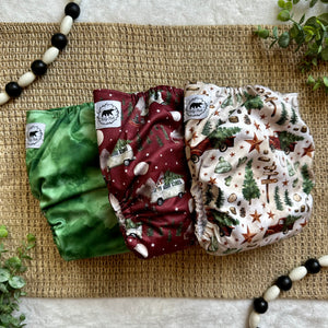 Among The Evergreens Mini Collection OS Pocket Diaper (In Stock)