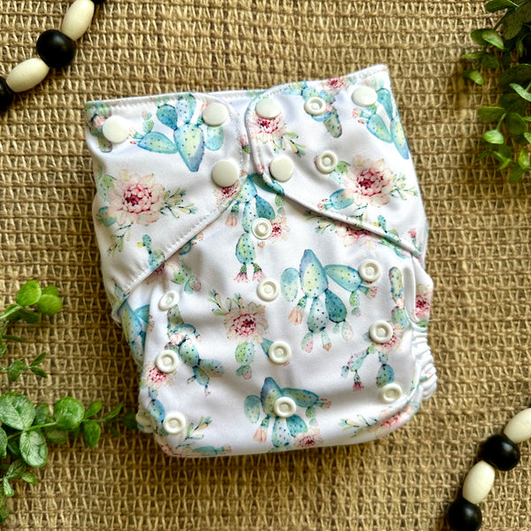 Angel Wings Blossom Re-Run OS Pocket Diaper (In Stock)