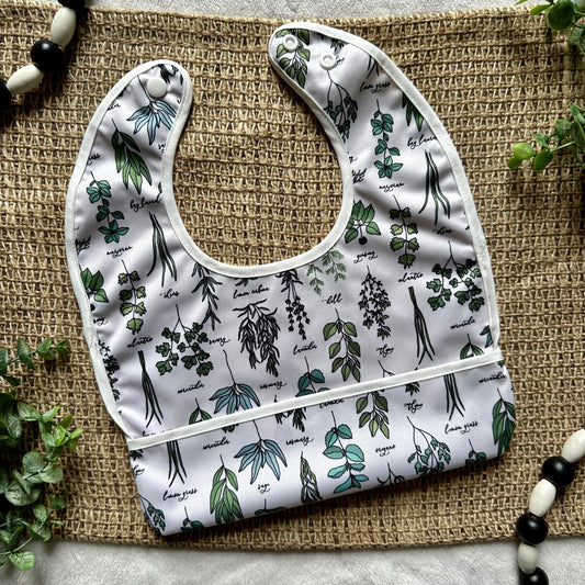 Herbal Apothecary Flip Pocket Bib (In Stock)