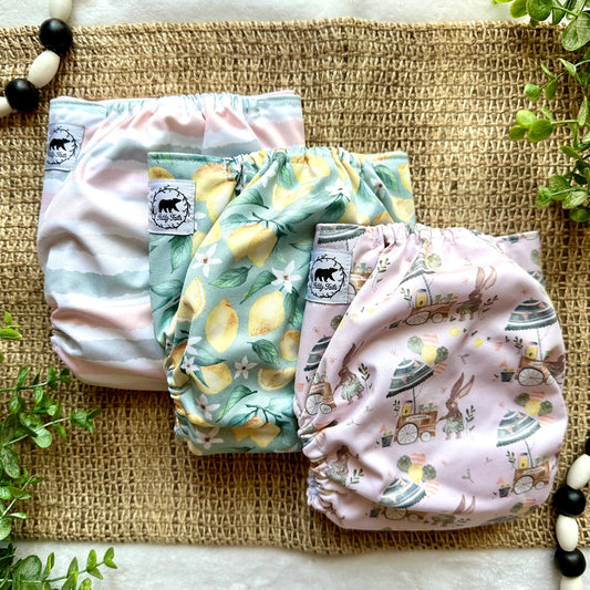Squeeze The Day Mini Collection OS Pocket Diaper (In Stock)